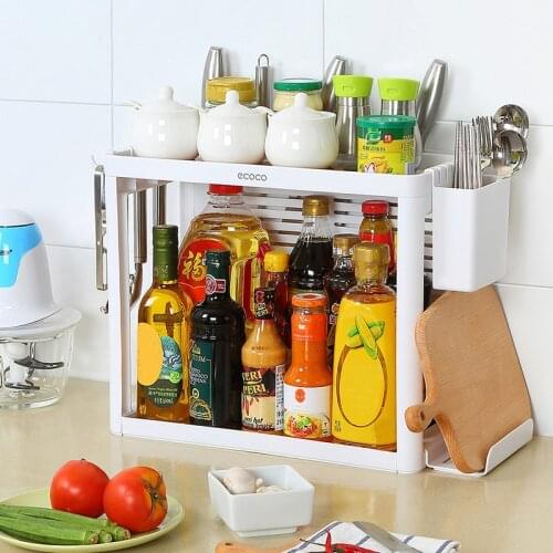 Kitchen Organizer Multifunction Storage Shelf Rack 4 Activity Hooks For Kitchen Drainer Chopsticks Knife Cutting Board Holder