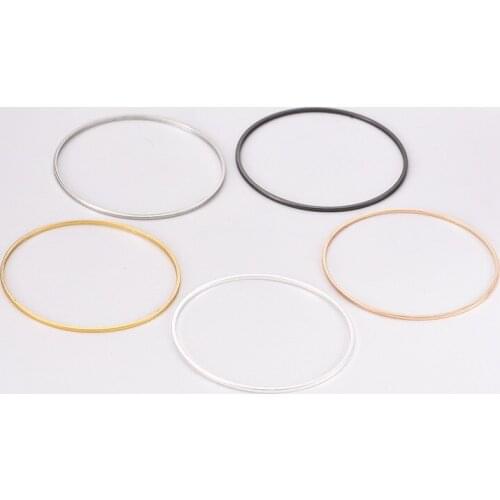 20PCS / 40 * 1mm Copper Round Charm Hollow Round Connector Charm, Used for DIY Jewelry for Bracelet Neck Earrings