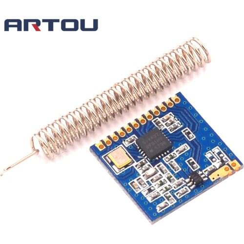 Mini SI4432 Remote Wireless Transceiver Communication Module 240MHZ-930MHZ + Spring Antenna Distance 1000m