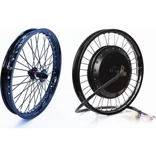 QS v3 273 Motorcycle 18" 19" 72v 8000W Electric Bike Rear hub Motor wheel with Matching Front wheel