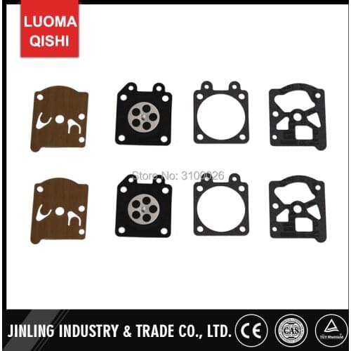 2 Sets Carburetor diaphragm gasket repair tool kit to fit 3800 4500 5200 5800 Chainsaw carb rebuild tool seal parts
