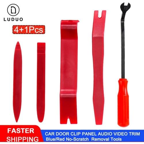 LUDUO 5/7PCS Car Audio Door Clip Panel Trim Removal Pry Tool Kits Dashboard Installation Car Disassembly No-Scratch Repair Tools