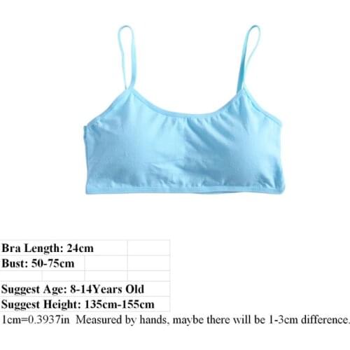 3pcs/Lot Young Girls Solid Soft Cotton Bra Puberty Teenage Breathable Underwear 97BC