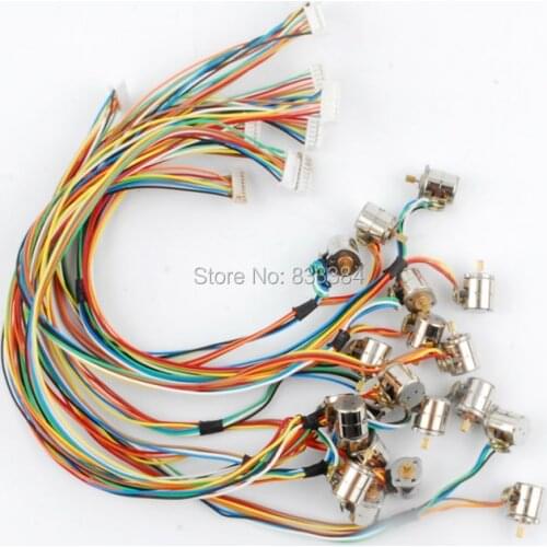Wholsales 50pcs 1.5V-3V dc 4 Wire 2 Phase micro stepper motor with output copper gear Miniature D8mm x H9.2mm