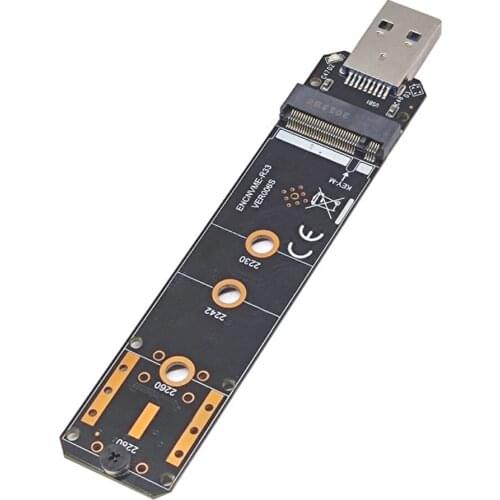 PCIe SSD Card M.2 to USB Adapter M Key NGFF M2 PCIe SATA to USB 3.1 Gen 2 Type A SSD Adapter Card for 2230 2242 2260 2280 Miner