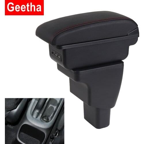 For Hyundai I10 Armrest Box Styling Dcoration Accessories Armrest Center Storage Box With USB LED light Dual Layer Large Space