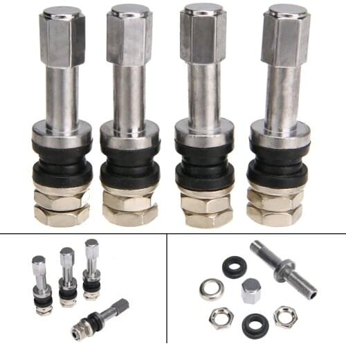 4pcs TR48E Bolt-in Car Tubeless Wheel Tire Valve Stem Dust Cap Cover For All Motorcycles Scooter Moped