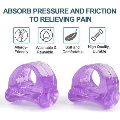 1Pair Correction Transparent Thumb Outdoor Household Hiking Soft Essential Purple Silicone Toe Separator