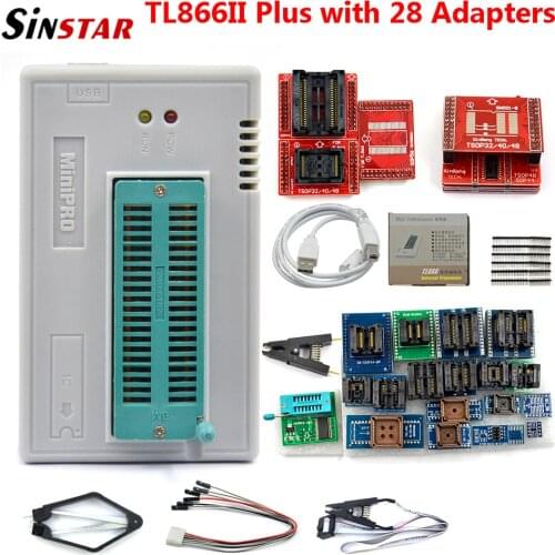 Sinstar Newest V10.41 Minipro TL866II Plus USB Programmer support 16000+IC SPI Flash NAND EEPROM MCU PIC AVR High Quality