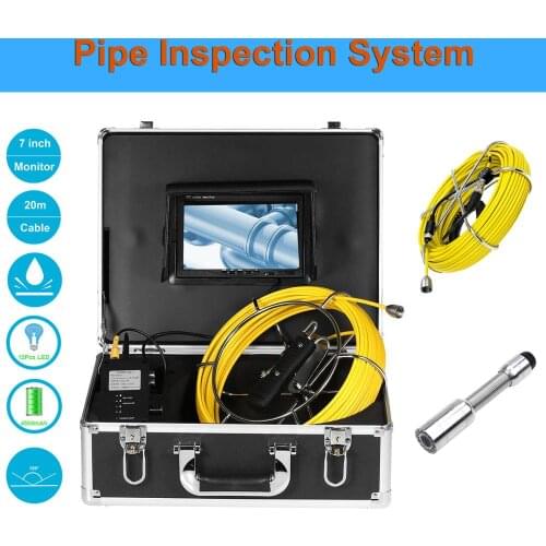 Factory Price 7 inch Pipe inspection Camera System Industrial Video Borescope Inspection Camera With 20Meter Fiberglass Cable