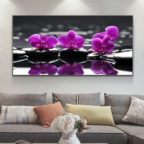Modern Orchid Flowers Canvas Art Paintings On The Wall Posters And Prints Red Flowers Wall Art Prints For Living Room Cuadros
