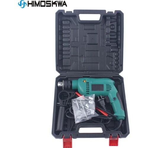 32pcs augers mutilfunctional Impact Electric Drill With Extra Toolbox Power Tools kit 1680W 220V 50Hz with orange tools case