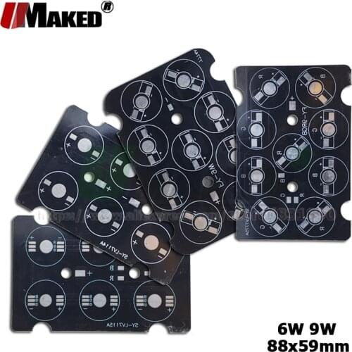 LED PCB 6W 9W RGB Floodlight Aluminum Plate Heatsink High Power PCB Plate For LED light Outdoor Light Landscape Floodlight Lamps