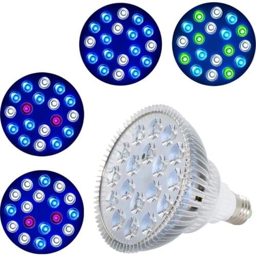 54W Led Pet Lighting Fish Tank Lamp LED Aquarium light Plant Bulb for Saltwater Marine Coral Reef Sump Algae UV IR Red Blue