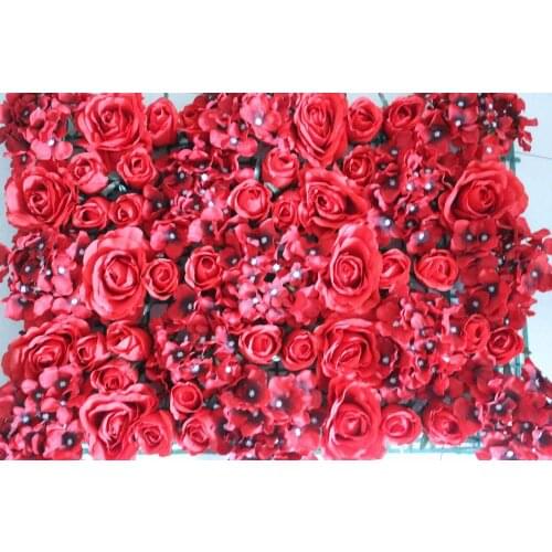SPR Free Shipping-red-5pcs/lot RED Artificial silk rose flower wall wedding background lawn/pillar road lead market decoration