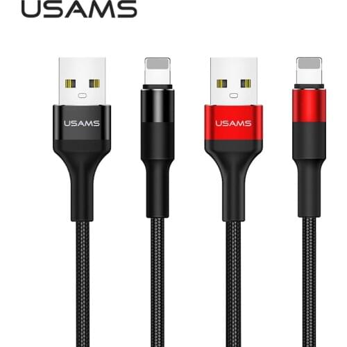 USAMS 3 in 1 Usb Cable For iphone cable Xs Xr X SE 8 7 6 plus 6s 5s ipad air mini 4 fast charging cable For iphone charger cable