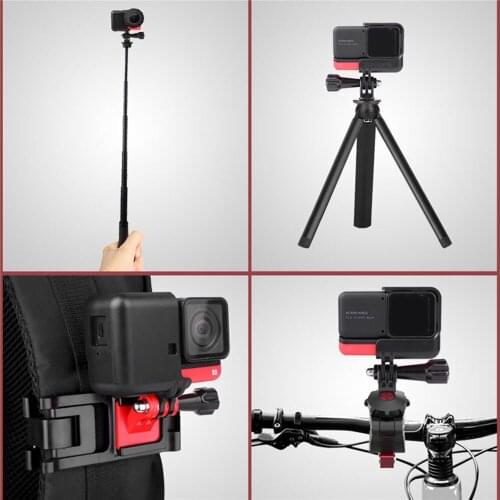 Protective Border Camera Frame Cage for Insta360 One R Sport Camera Accessories with 1/4'' Adapter Base for Tripod Backpack Clip
