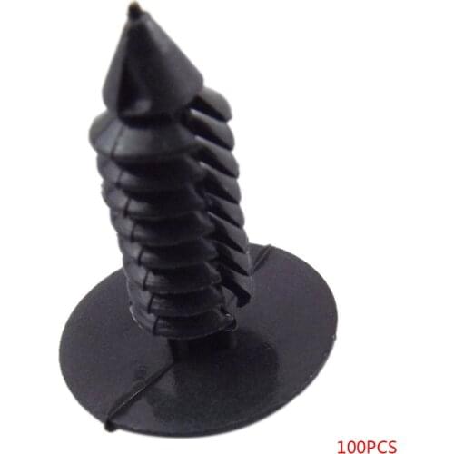 100pcs Universal Plastic Rivets Car Auto Fastener Bumper Push Pin Vehicle Fender Clips Buckles