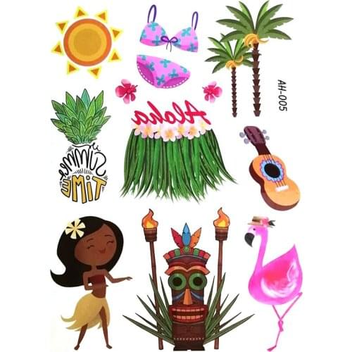 Summer Style Temporary Tattoo Fake Tattoos Sticker Children Women Men Face Cosmetic Body Art 20pcs