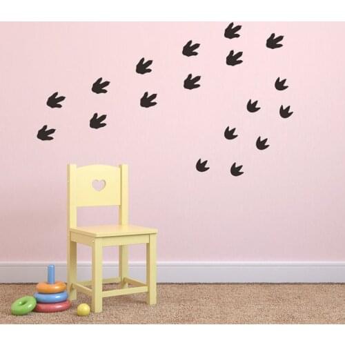 32pcs Dinosaur Footprints Vinyl Wall Stickers Cartoon DIY Dinosaur Paw Print Wall Art Decals Children Nursery Wall Decor