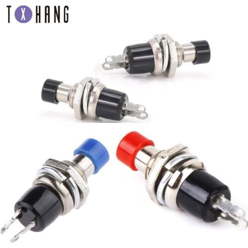 5pcs Thread Multicolor 2 Pins Momentary Push Button Switch PBS-110