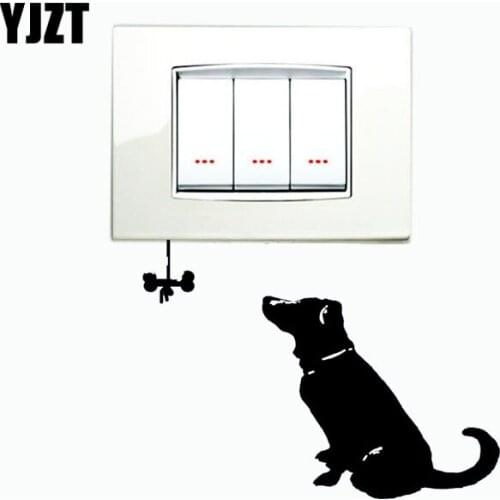 Greedy Dog Cartoon Switch Sticker Wall Good Quality Animal Decal Decor Nice Vinyl 8SS-0426
