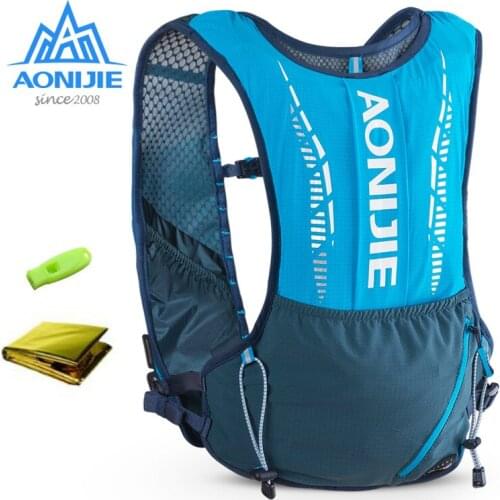 AONIJIE C9102 Ultra Vest 5L Hydration Backpack Pack Bag Soft Water Bladder Bottle Set For Hiking Trail Running Marathon Race