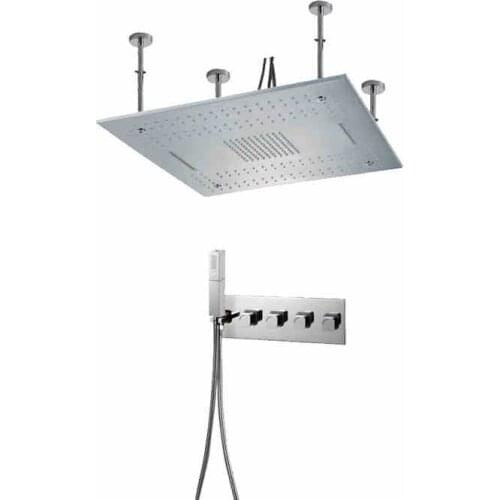 Large SUS Celling Mounting Square Waterfall Shower 2020 Wholesale New Arrival Bathroom Shower Set