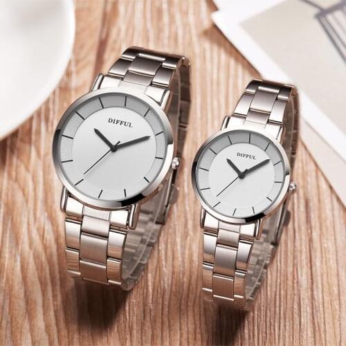 Women Watches Top Brand Luxury Fashion Ladies Wristwatches Stainless Steel Silver Mesh Strap Female Male Couple Quartz Watch