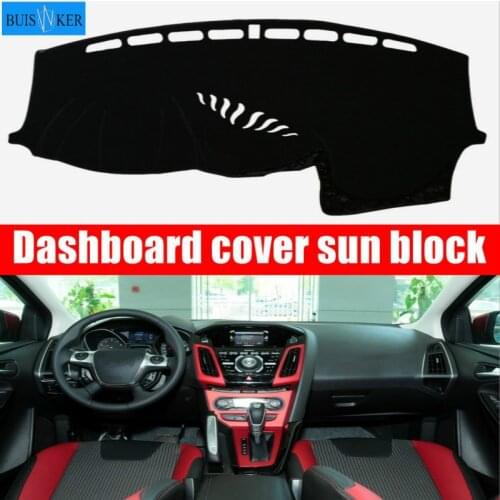 Car Dashboard Covers Mat Avoid Light Pad Sun Shade Carpets Protector LHD For Ford Focus 3 MK3 2012 2013 2014 2015 2016 2017 2018