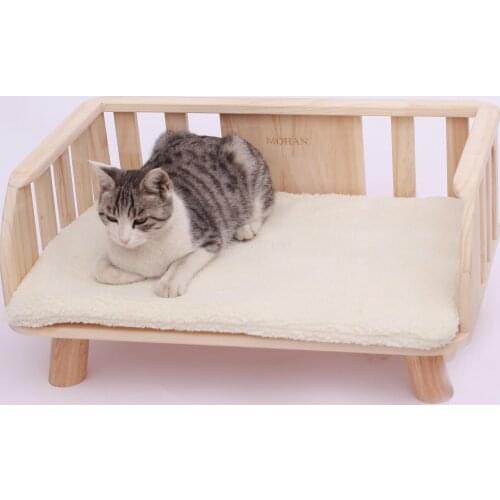 Wooden cat bed four seasons universal cat and dog nest removable cat sofa solid wood pet bed cat supplies