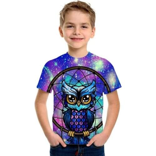 Dream Catcher Print 3d Kids T Shirt Funny Kawaii Boys Girls Tshirt Children T-Shirt Cartoon Graphic Kids 3D Shirts Summer Tees