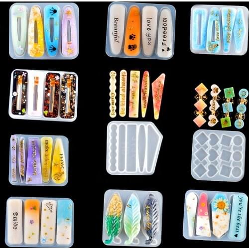 Diy Crystal Hairpin Resin Silicone Mold for Handmade Head Flower Hairpin Pendant Earring Mold