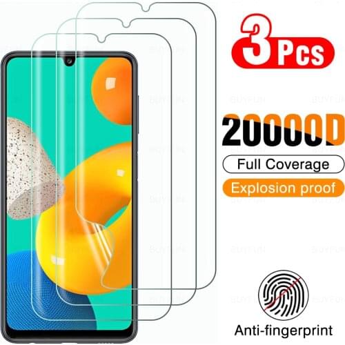 3Pcs Hydrogel Protector Film Not Glass For Samsung Galaxy M32 Phone Safety Screen Full Cover Film On Samsun32 M 32 Protective