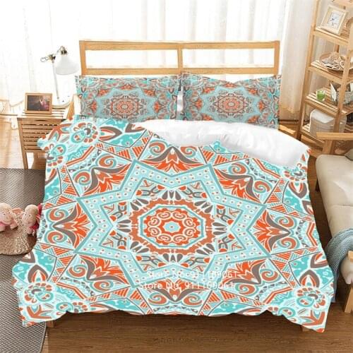 Mothers Favorite Home Textile Bohemian Style Bedding 2-3 Sets of Retro Ethnic Style Down Bed Cover Pillowcase Big Bedding