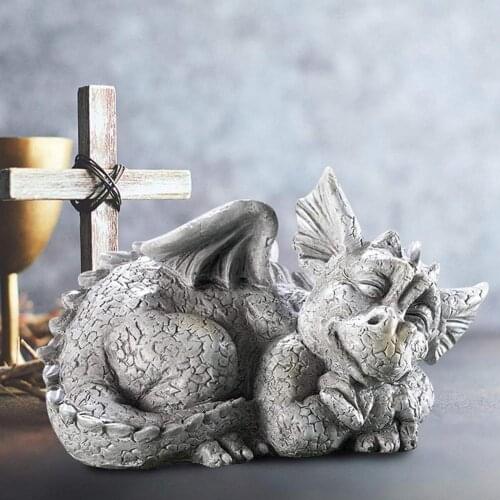 Statue Model Multi-use Handmade Resin Garden Excellent Workmanship Dragon Statue Display for Yard Home Decoration Accessories