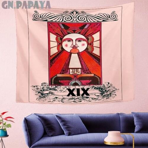 Pink Tarot wall hanging Mandala witchcraft Tapestries Tarot Card Tapestry Wall carpet Hanging Home Decor