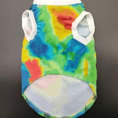 New Fashion Colorful Dog Clothes For Small Dog Supplies Summer Funny Pet Clothes Chihuahua Puppy Dog Clothing Shirt B1321