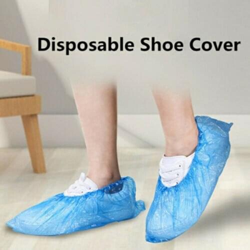 Non-woven Fabric Disposable Shoes Covers with Elastic Band Breathable Dust-proof Thickened Anti-slip Anti-static Shoe Covers