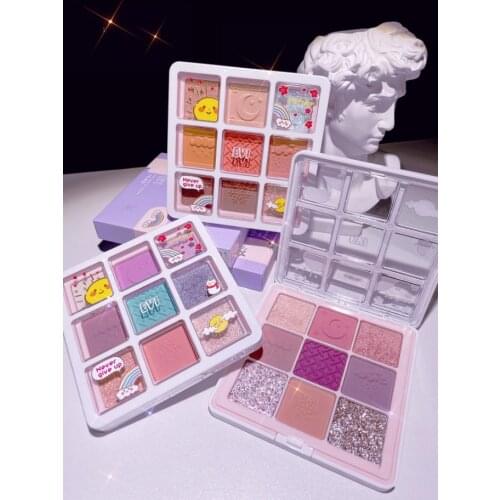 EVI Emotional Weather 9 Colors Eye Shadow Palette Makeup Matte Shiny Eyeshadow Pallete Sombras De Ojos Artist Shadow Palette