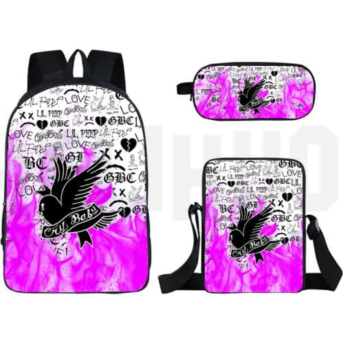 Backpack Women Lil Peep 3D Printed Harajuku School Backpacks Student Laptop Backpack Boys Girls Popular Lover Popular Travel Bag
