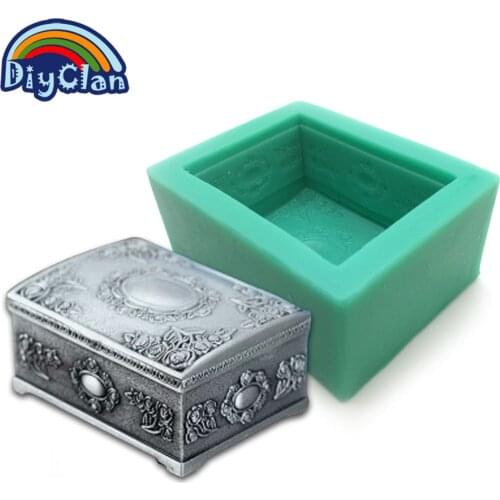 Jewelry Box Silicone Soap Chocolate Mold For Resin Handmade Soap Making Cake Tools Kitchen Baking Tools S0460SS