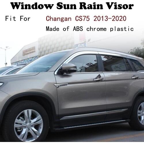 ABS Chrome plastic Window Visor Vent Shades Sun Rain Guard car accessories For Changan CS75 2013-2020