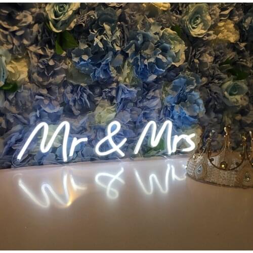 Wedding Led Neon Sign Light Mr & Mrs Party Bride To Be Propose Lovers Couples Engagement Wall Decor Art Room Decoration Mariage