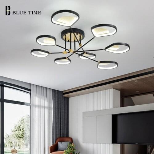 Led Ceiling Light luminaires Modern Chandelier Ceiling Light for Living room Dining room Bedroom Indoor Lighting Fixtures Black