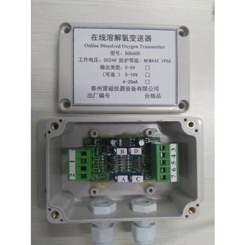 DOLE electrode 2wire 1.2m/online Dissolved oxygen transmitter 0-5V/4-20mA Dissolved oxygen electrode probe DO transmitter module