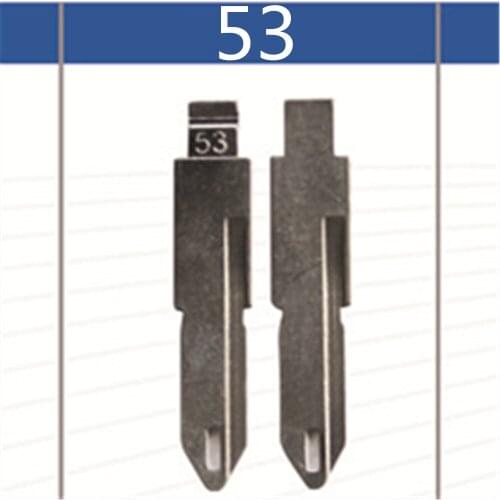 2 Pcs Uncut Replacement Car Key Blade for PEUGEOT 206 Key No.53 BLANK BRASS Car Key Blade