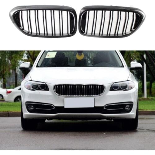 2Pcs Grilles Carbon Pattern Replacement L/R Double Slat Kidney Grills 51137390863 51137390864 51137390865 for BMW 5 Series G30 G