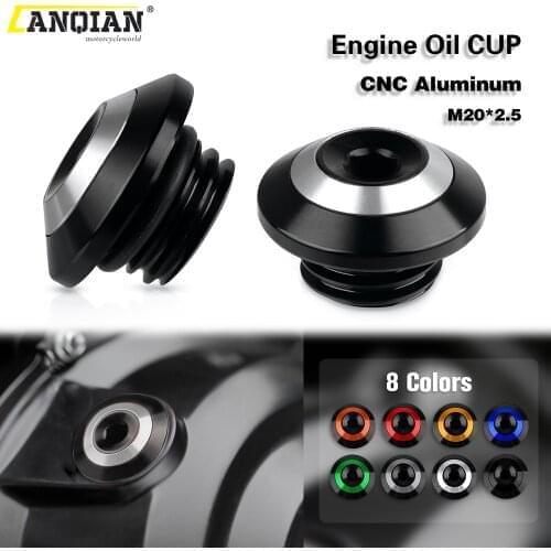 2016 2017 2018 2019 2020 M20*2.5 Motorcycle Accessories Engine Oil Filter Cup Plug Cover Screws