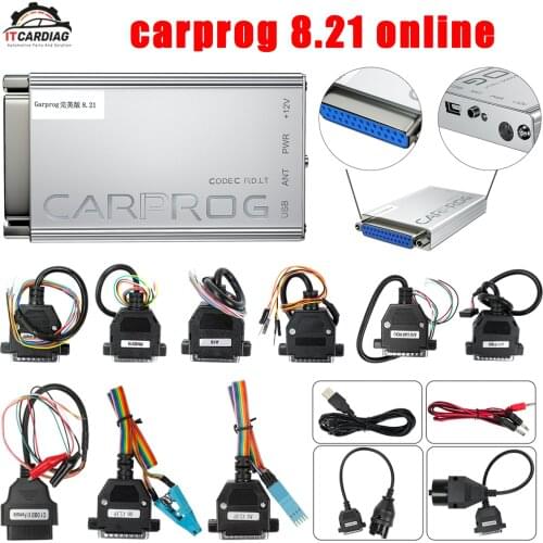 Carprog V8.21 V10.93 V10.05 with All 21 Adapters Including Full Authorization With Keygen Online Programmer For Radio/Dash/IMMO